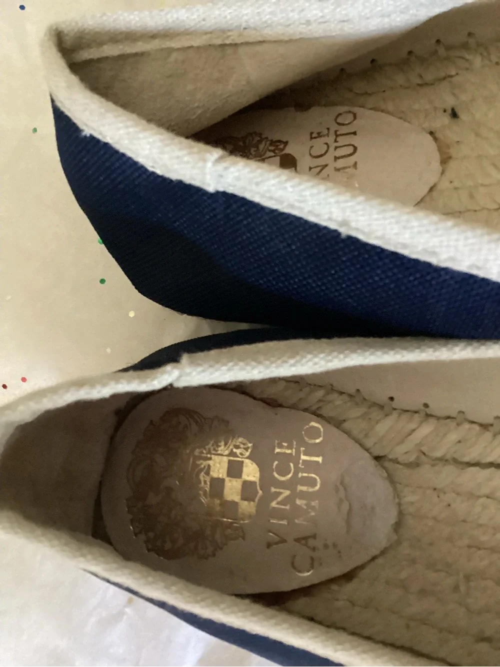 Vince Camuto navy canvas